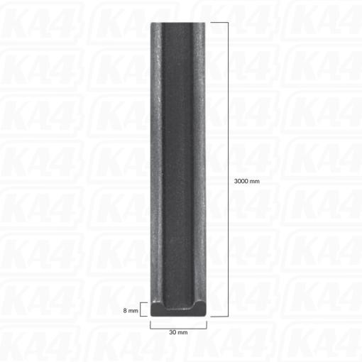 Płaskownik dwugarbny 30x8/ L3000 mm #3