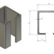 Ceownik półzamknięty 80x80x22,5x4 ocynk L=7mb #2
