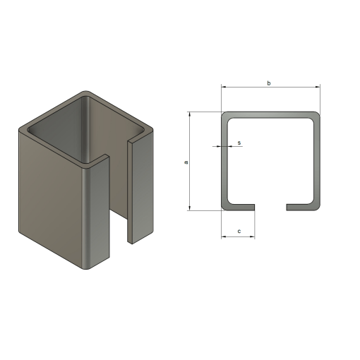 Ceownik półzamknięty 80x80x27,5x5 L=7mb #3