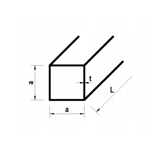 KO Kształtownik 25x25x1,5 L=6mb szlifowany #2